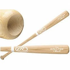 Baseball Bats New Rawlings Velo 110VB0 Ash Wood Baseball Bat Bone Rubbed Natural