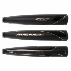 Baden Axe New Axe Avenge Pro Axe Handle BBCOR Baseball Bat: L140H Black/Gold Baseball Bats