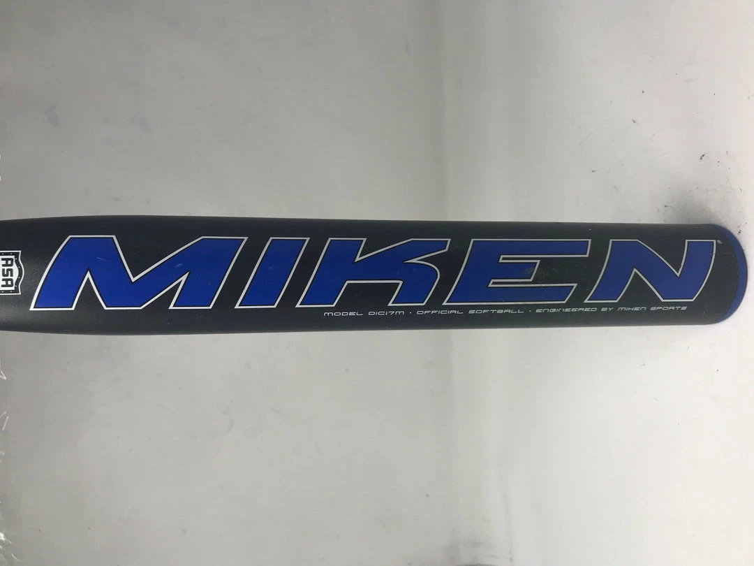 Used Miken Maniac ASA/USSSA Slow Pitch Softball Bat 2017 Black/Blue 2 Used Miken Maniac ASA/USSSA Slow Pitch Softball Bat 2017 Black/Blue