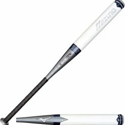 New Mizuno 340287 Whiteout White/Navy Fastpitch Softball Bat