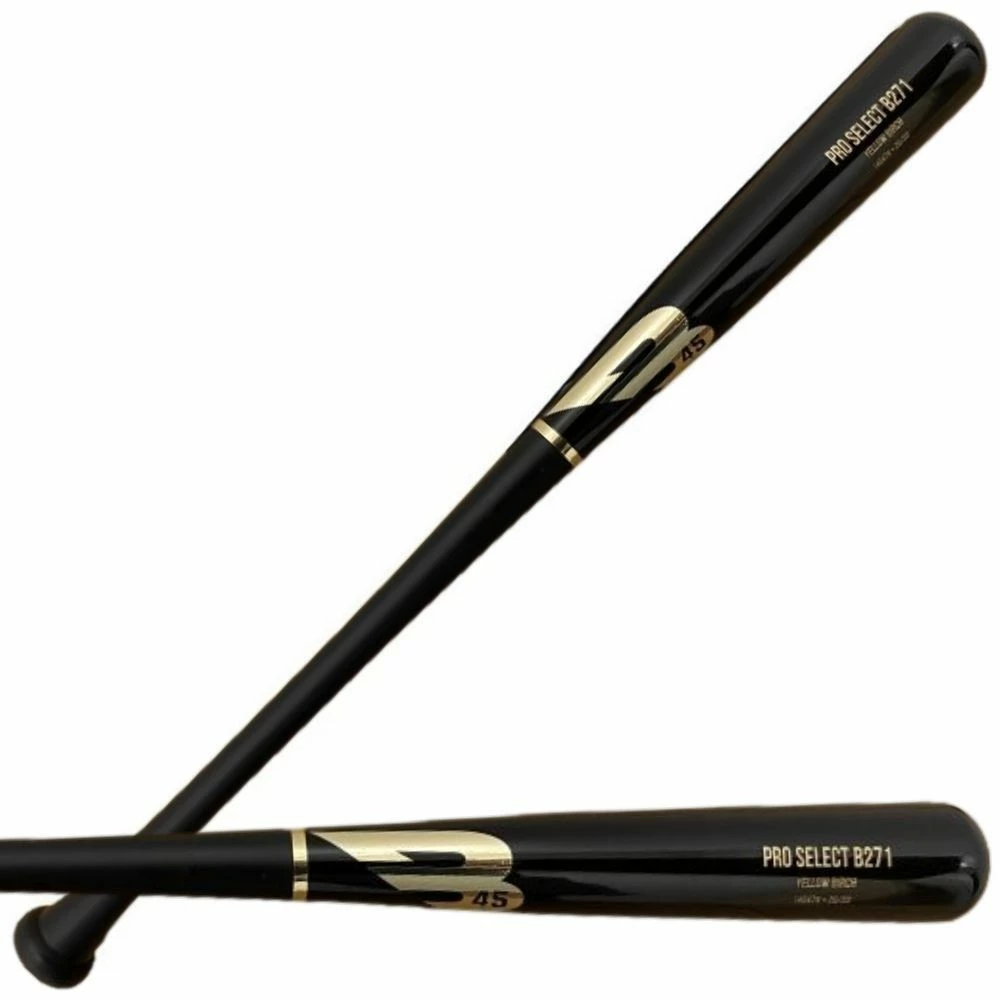 New B45 Wood Bat Pro Select B271 32/29 Yellow Birch Black/Gold 1 New B45 Wood Bat Pro Select B271 32/29 Yellow Birch Black/Gold
