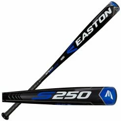 Baseball Bats New Easton BB18S250 S250 Adult Baseball Bat 2 5/8" 2018 BBCOR -3 Black/Blu