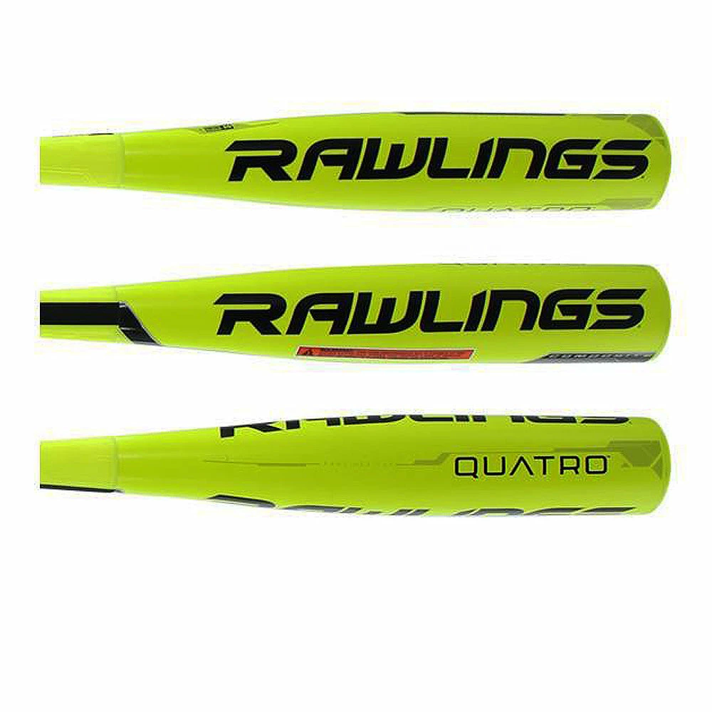 New Rawlings BB7Q4 Quatro BBCOR Baseball Bat 2 5/8" Yellow/Black 2 New Rawlings BB7Q4 Quatro BBCOR Baseball Bat 2 5/8" Yellow/Black