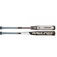 Baseball Bats New Rawlings Trio BBTRI3 BBCOR Baseball Bat Black/White/Gold