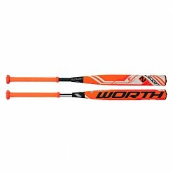 New Worth FP2LG9 Legit 2 Orange/White Fastpitch Softball Bat 2 1/4" Barrel Shop By Certification