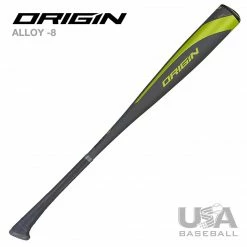 New Baden Sports 2021 Origin USA Bat (-8) 2-5/8" Axe Baseball Bat Gray/Green
