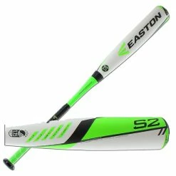 New Easton S2 SL16S210 2 5/8" Senior League Baseball Bat White/Green Baseball Bats