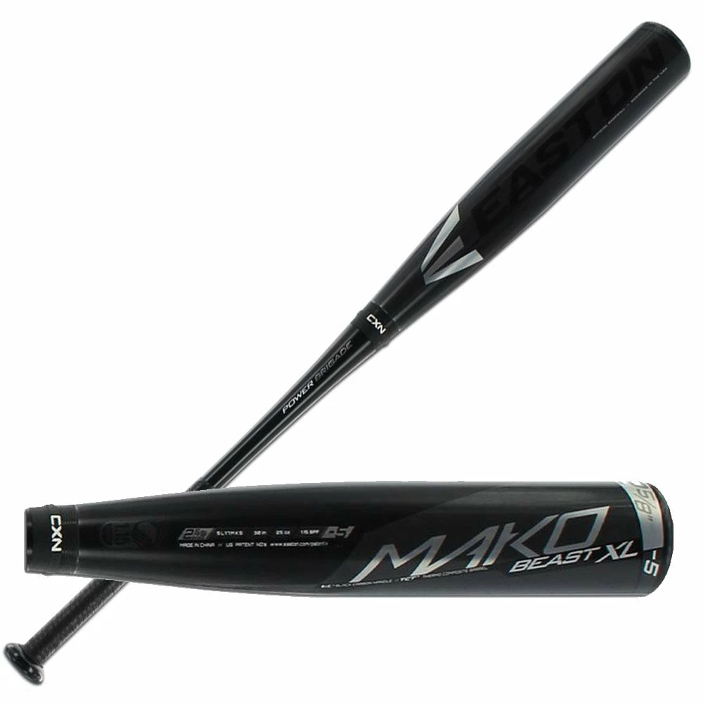 Baseball Bats New Easton SL17MK5 Mako Beast XL Senior League Baseball Bat 2 5/8" Black 2 Baseball Bats New Easton SL17MK5 Mako Beast XL Senior League Baseball Bat 2 5/8" Black