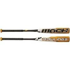 Baseball Bats New Rawlings Mach SLMC10 Senior League Baseball Bat 2 5/8" Yellow/Wht/Blk