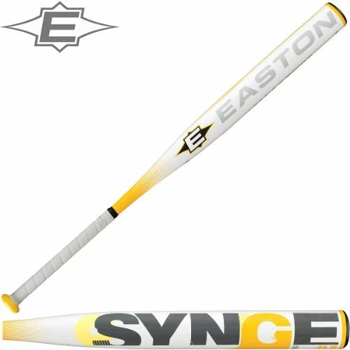 New Easton SRV6B Synge Fastpitch Softball Bat White/Yellow 1 New Easton SRV6B Synge Fastpitch Softball Bat White/Yellow