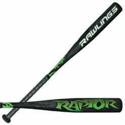 Baseball Bats New Rawlings Raptor YBRPAW Little League Bat 2 1/4" Black/Green -11
